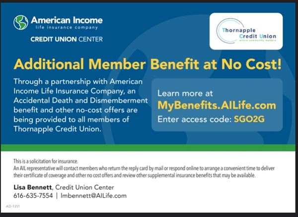 Additional Member Benefit at no cost.
